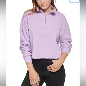 NEW Calvin Klein jeans cropped quarter zip